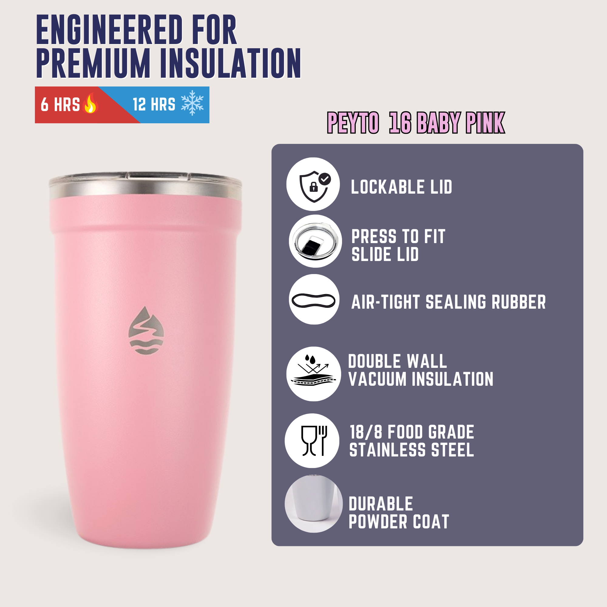 'Dear Santa, I Need Coffee' Peyto 16oz Holiday Tumbler