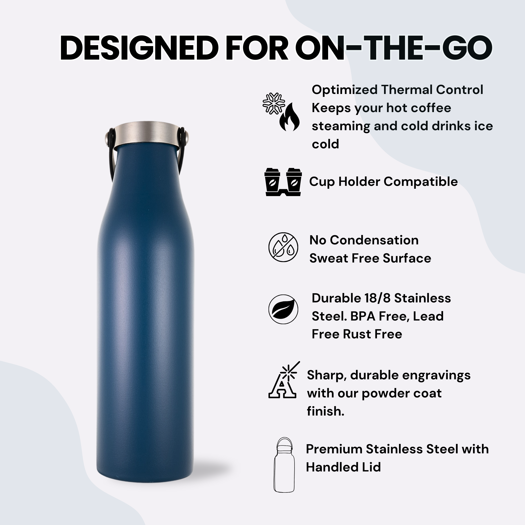 Robson 21 oz Insulated Bottle - Vibrant Red Meadow Floral Edition