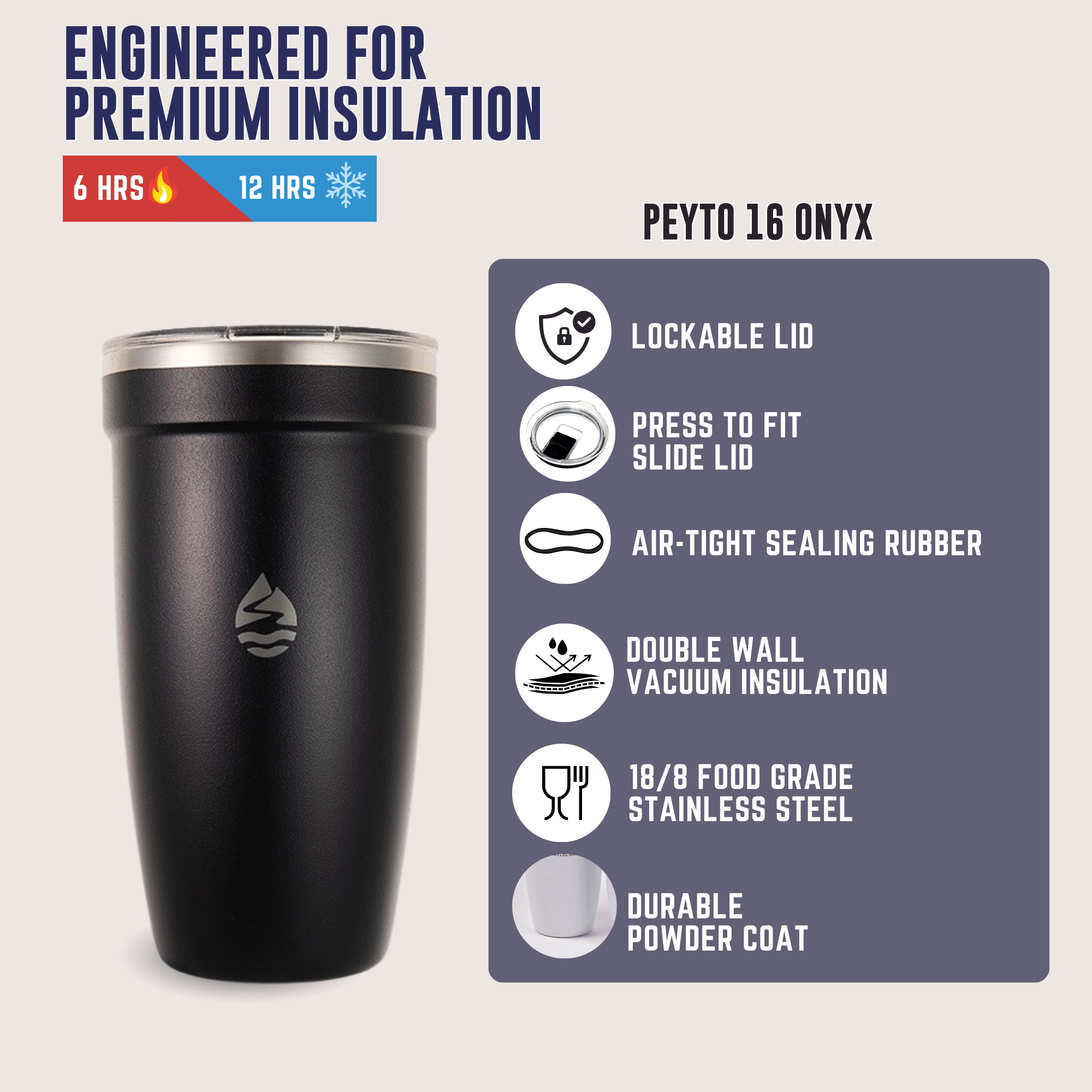 'Dear Santa, I Need Coffee' Peyto 16oz Holiday Tumbler