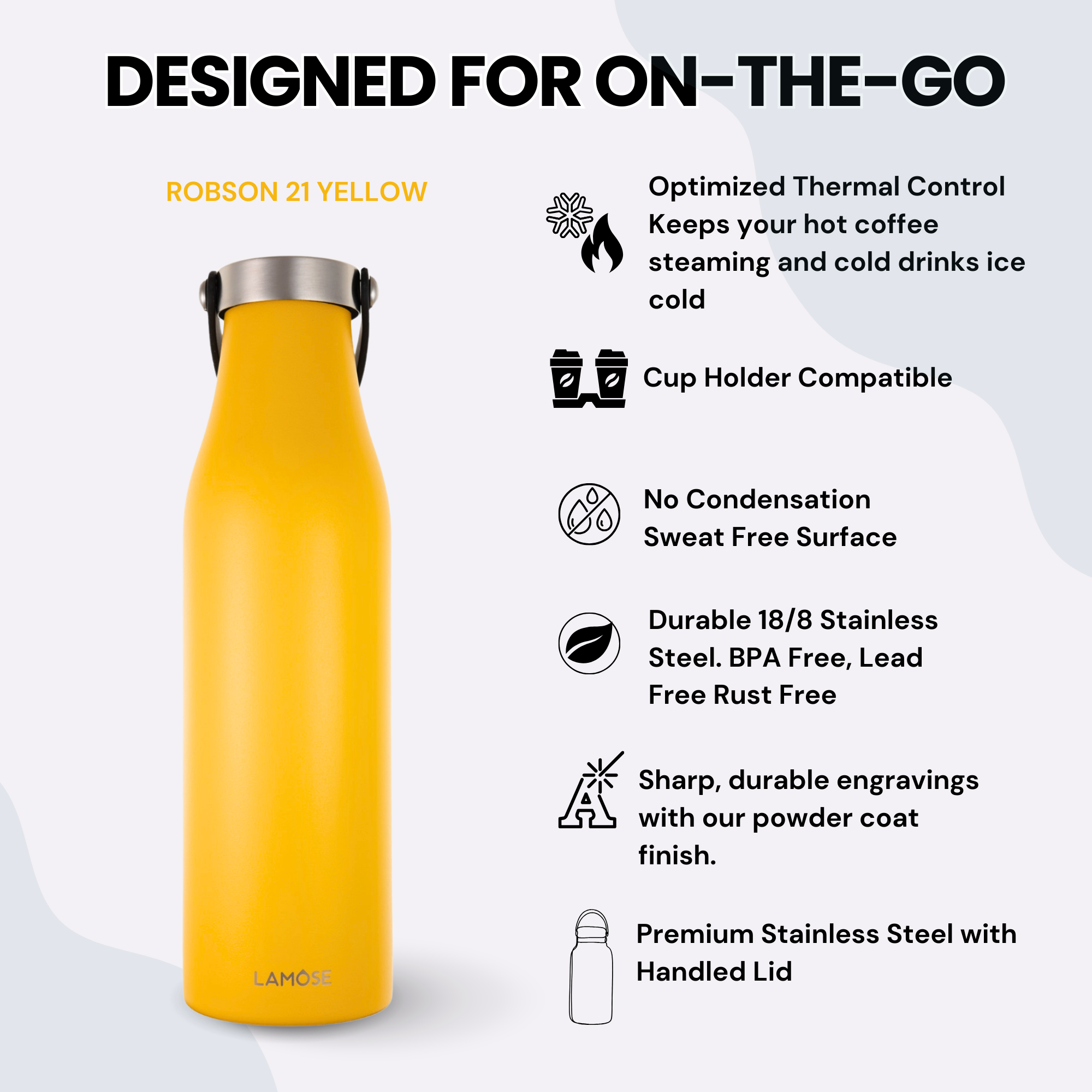 Sunset Peaks & River Gradient - Robson 21 oz Insulated Bottle