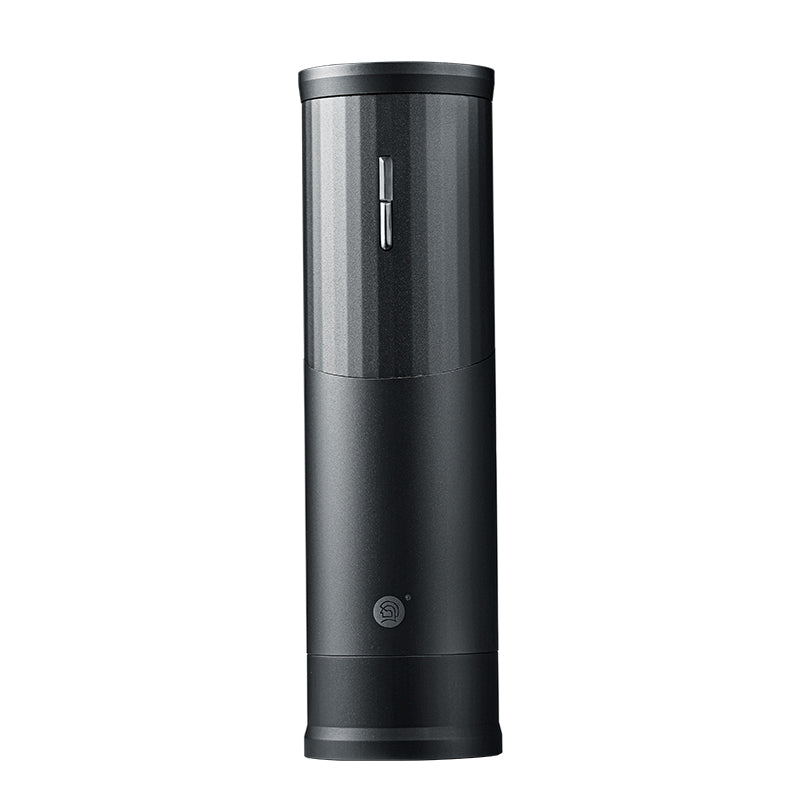 zeroHero RUI Portable Electric Coffee Grinder in black, featuring an adjustable grind size, two-stage burr system, and sleek ergonomic design for precision grinding. #color_grey
