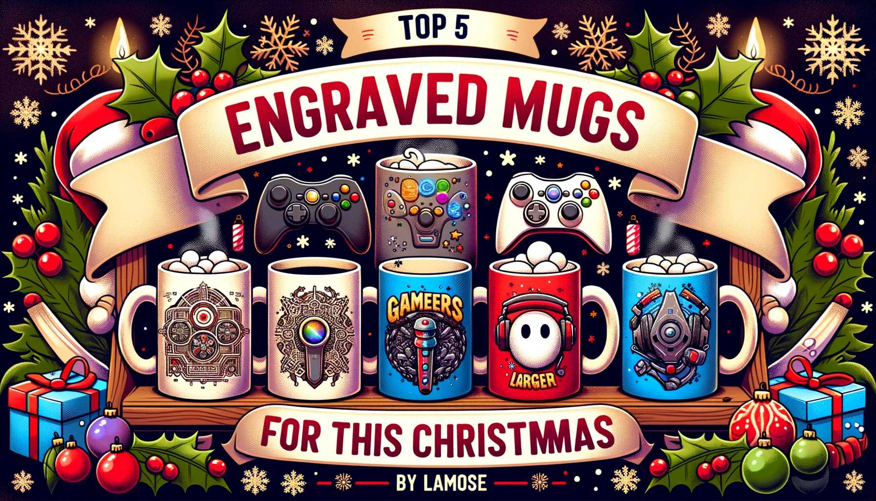 Top 5 Engraved Mugs for Gamers this Christmas by LAMOSE