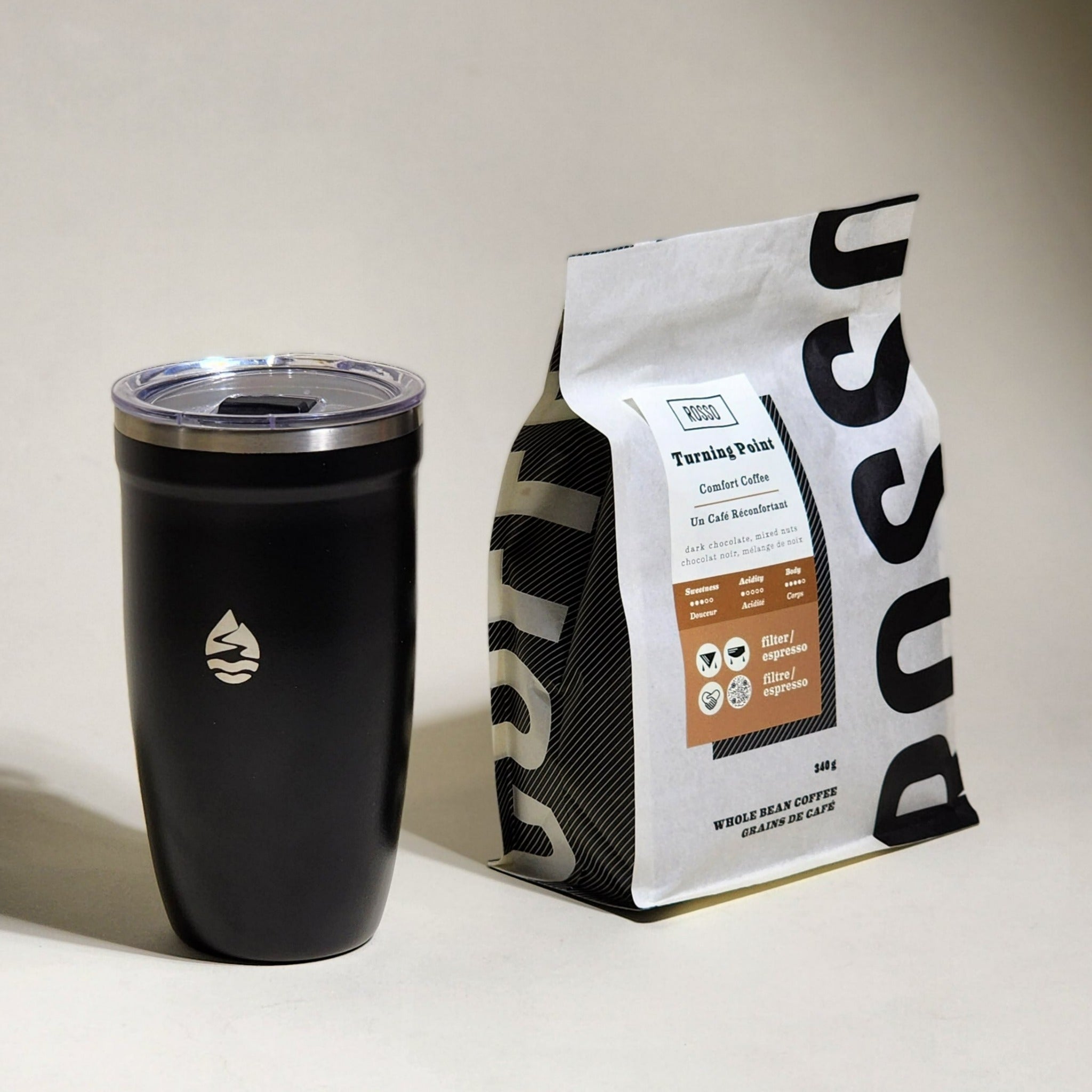 Rosso Coffee Roasters Turning Point Medium Roast - Indulge in chocolatey, nutty, and smooth flavors. A best-seller loved by many for its comforting warmth. Shop now for a delightful coffee experience!