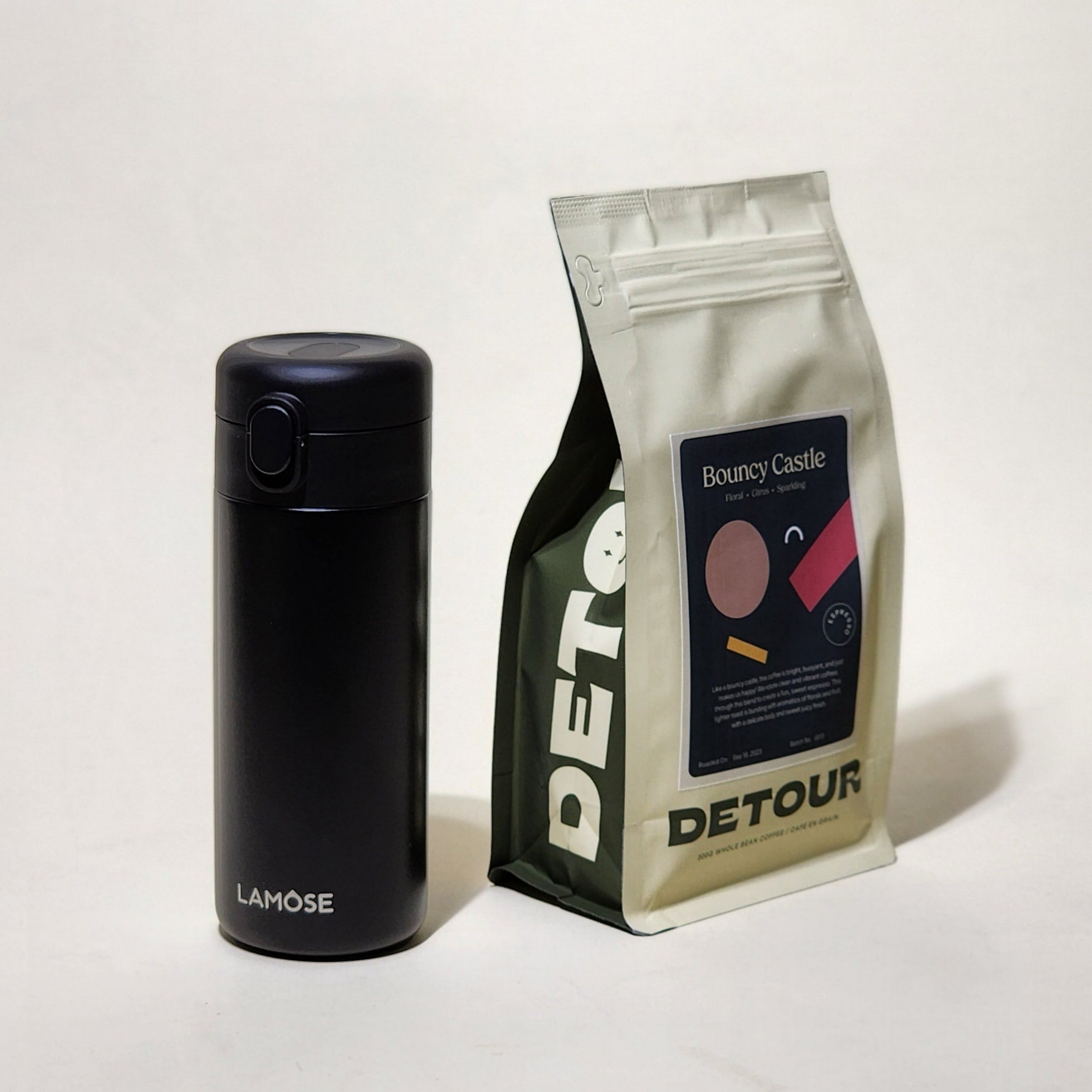 Detour Coffee Roaster Bouncy Castle Espresso - Floral, Citrus, Sparkling Tasting Profile - Espresso Vibrant Coffee Style - Limu, Ethiopia Origin - Heirloom Variety - Washed Process - Various Smallholders Producer - Bright and Buoyant Coffee - Sunshine in a Cup - Learn More on Our Website