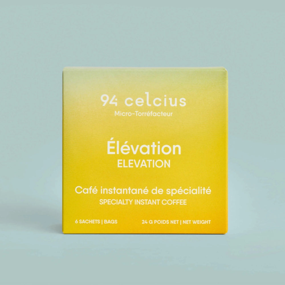 94 Celcius Elevation Instant Coffee - Honduran Lindolfo Hernández Vásquez, Ethiopian Sonkolle Kalato - Specialty Instant Coffee - Adventure - Ethical & Practical - Fresh Fruity Notes - Honey Process - Natural Process - Responsibly Sourced - Convenient Packets - Ready in Minutes