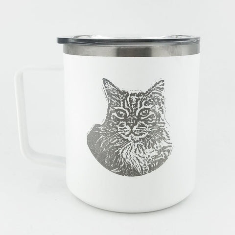 Custom Cat Portrait Engraved Mugs & Tumblers – Gifts for Cat Lovers