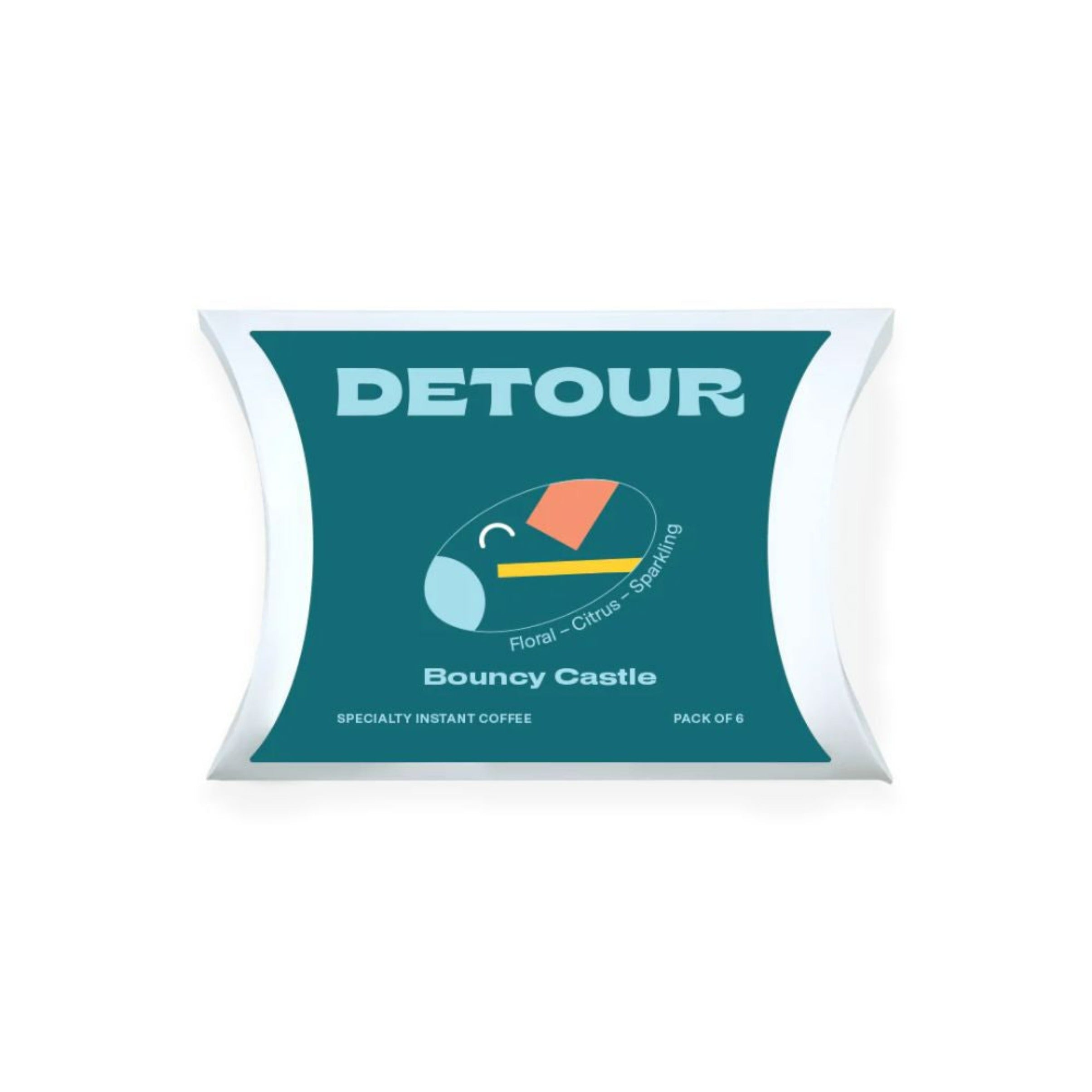 Detour Coffee Roaster Bouncy Castle Instant Coffee - Floral, Citrus, Milk Chocolate Tasting Profile - Making a Great Coffee Just Got Easier! Specialty Instant Coffee - Ethiopia Sidamo Origin - Various Smallholders Producer - Local Landraces Variety - Washed Process - Learn More on Our Website