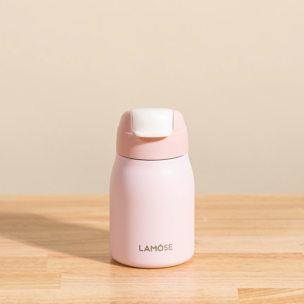 LAMOSE Beaver 10 oz Insulated Water Bottle - Leak-proof, kid-friendly design for on-the-go hydration.