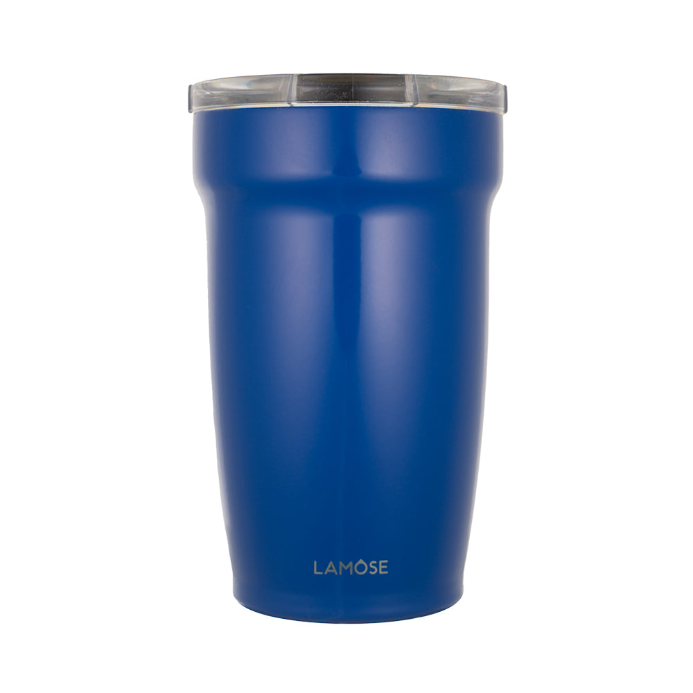 Peyto Pro Enamel 12oz - Royal Blue- stainless steel tumbler with enamel-coated interior, cupholder-friendly design, and splash-proof sliding lid, perfect for on-the-go lifestyles.