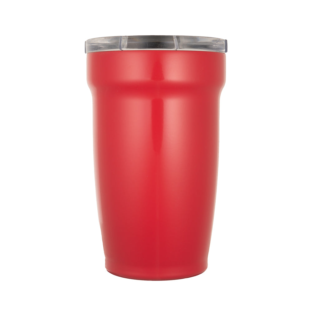 Peyto Pro Enamel 12oz - Royal Red- stainless steel tumbler with enamel-coated interior, cupholder-friendly design, and splash-proof sliding lid, perfect for on-the-go lifestyles.