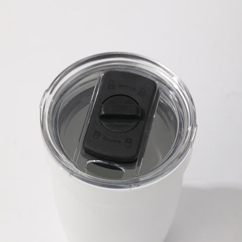 Peyto Pro Enamel 12oz - snow - stainless steel tumbler with enamel-coated interior, cupholder-friendly design, and splash-proof sliding lid, perfect for on-the-go lifestyles.