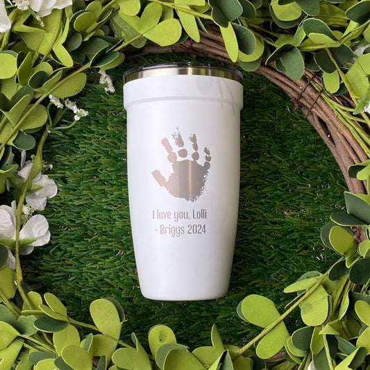 Real Baby Footprint Engraved Mugs & Tumblers – A Memorable Gift for Parents