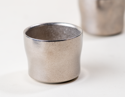 Grassi Mini Titanium Cup - 4 oz lightweight espresso cup made of durable, odor-free titanium, perfect for coffee, whiskey, and outdoor use. 
