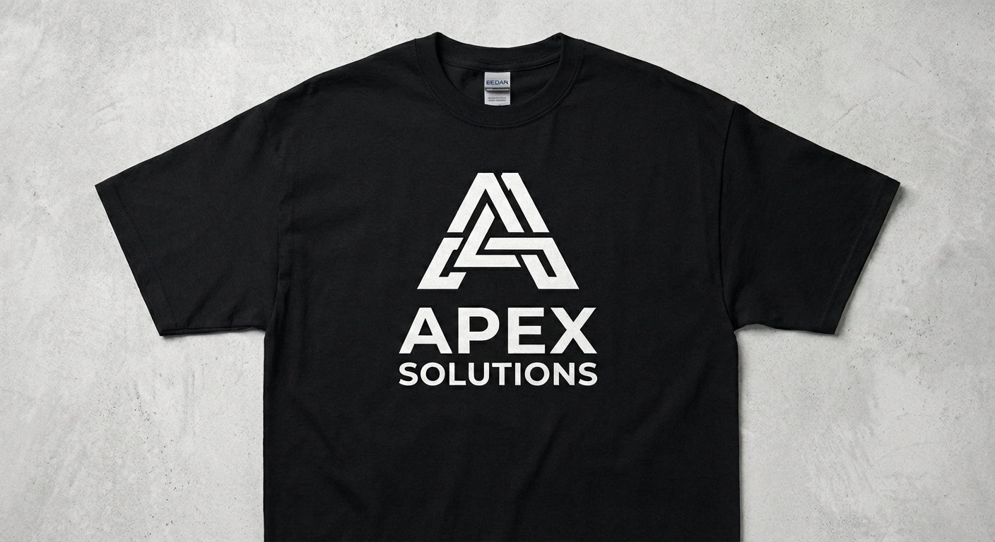 Custom Screen Print - Logo on T-Shirt Example